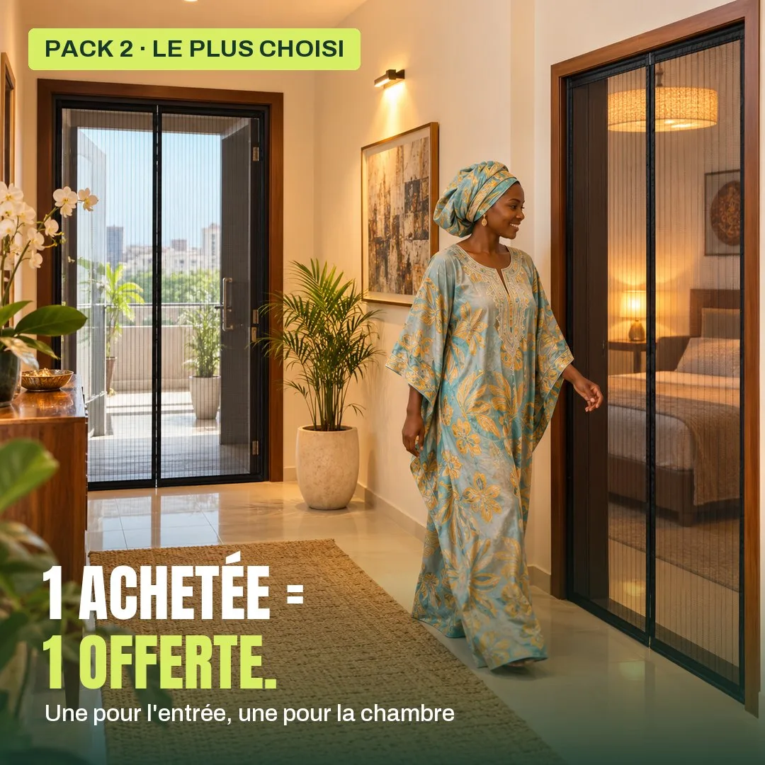 Deux portes équipées : l'entrée et la chambre